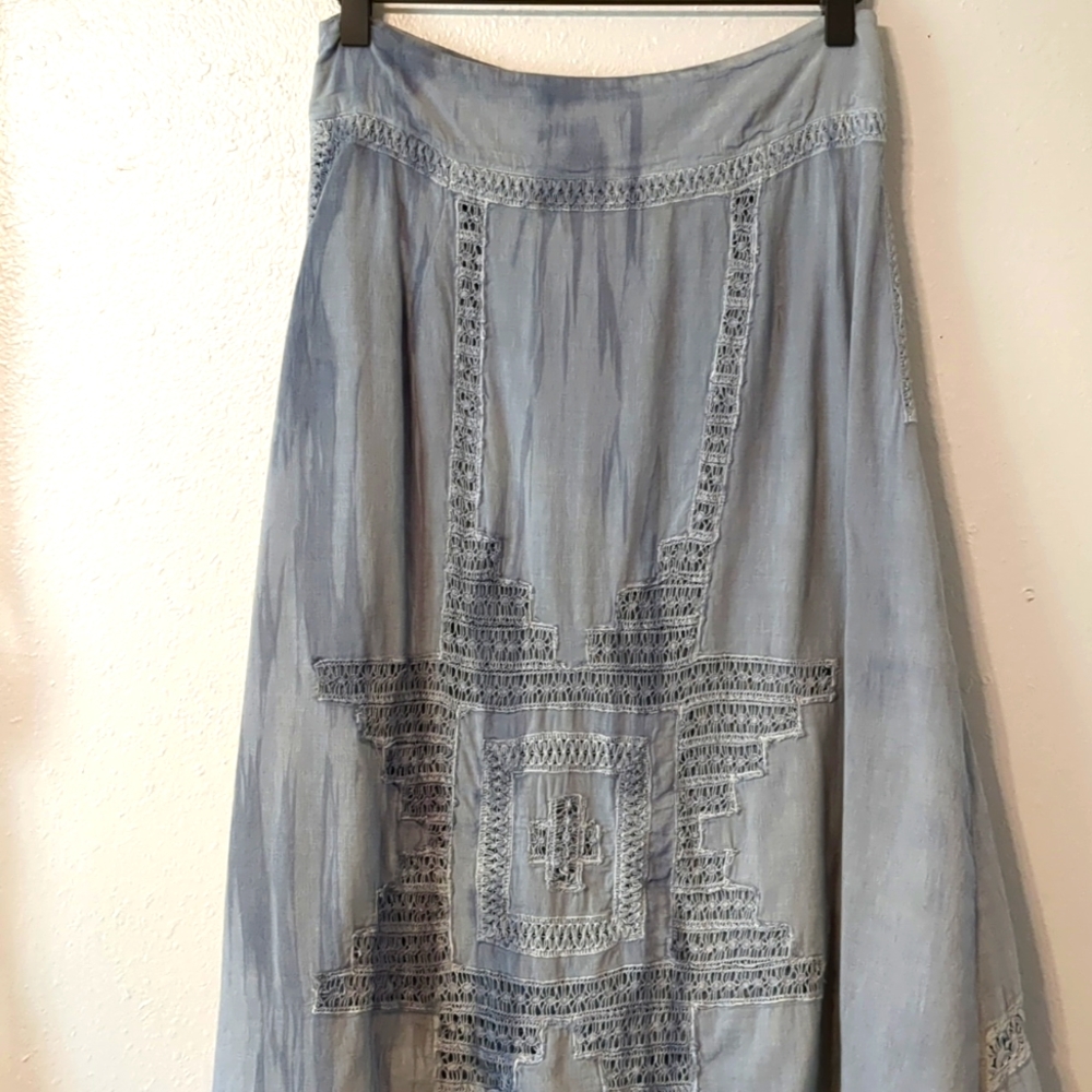 Free People Dyed High Low Midi Skirt Small - Picture 2 of 14